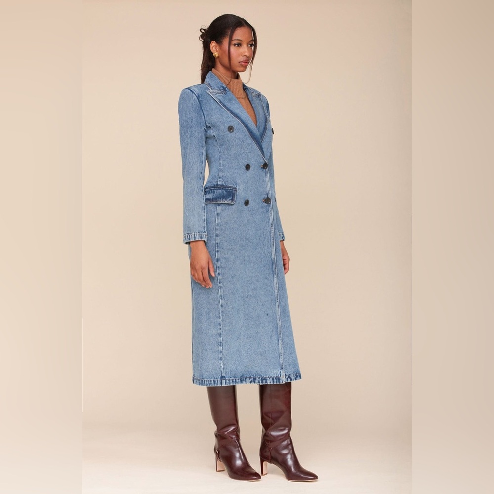 Avec Les Filles Double Breasted Trench Coat Size Medium